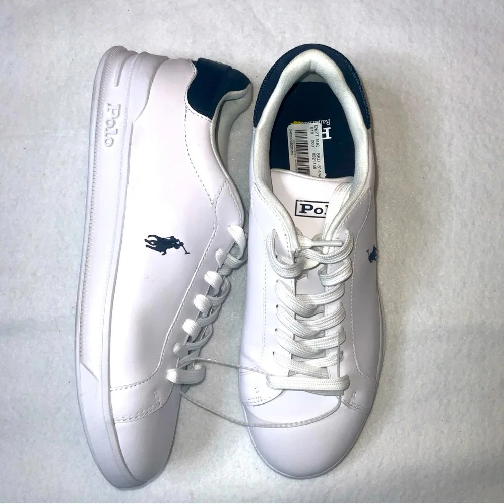 Polo Ralph Lauren Men’s Heritage Court lll Leather Sneaker Size 10 - Picture 10 of 14
